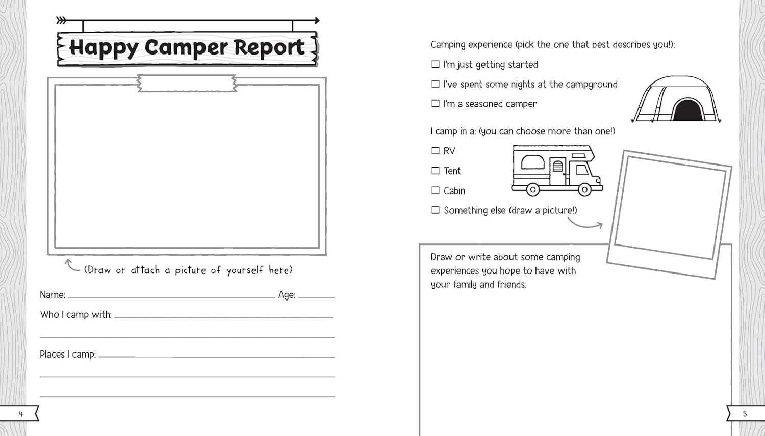 Let's Go Camping: A Journal and Logbook for Kids