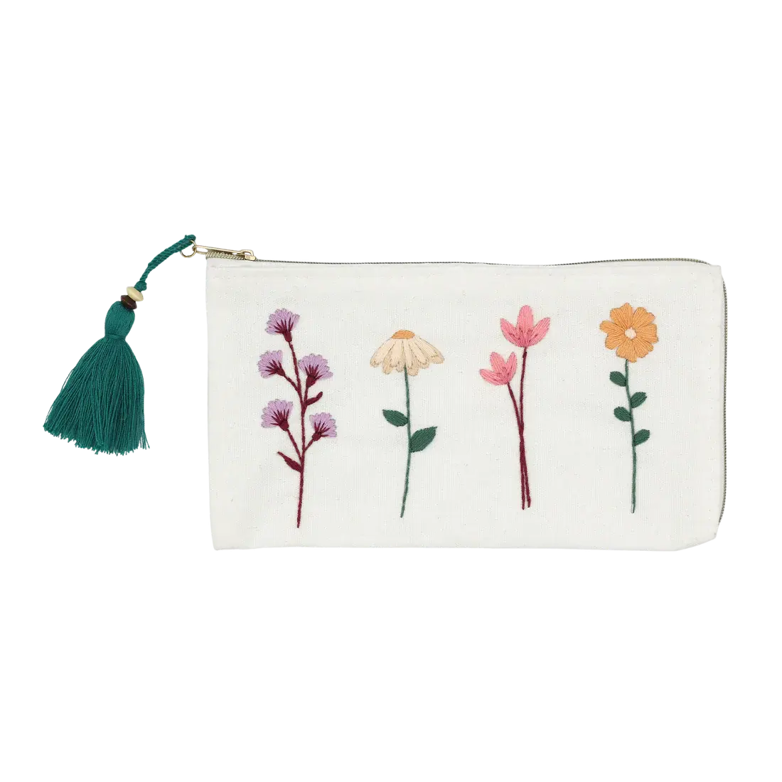 Embroidery Pouch Kit -  Flower