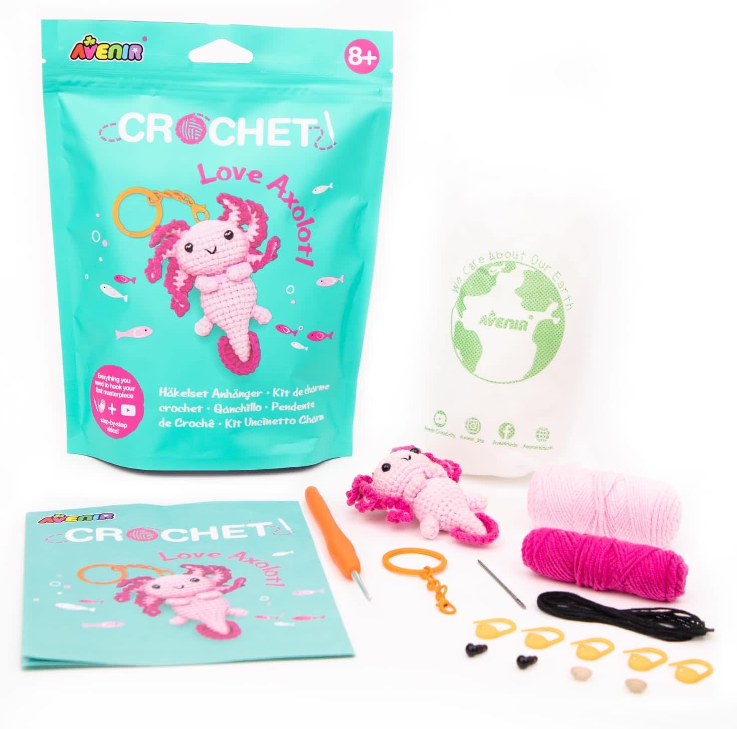 Avenir Crochet Kit: Love Axolotl