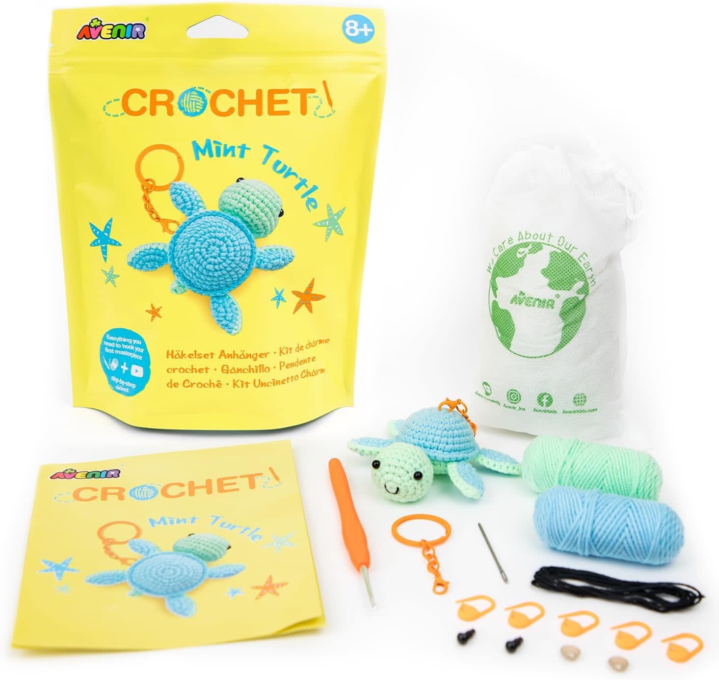 Avenir Crochet Kit: Mint Turtle