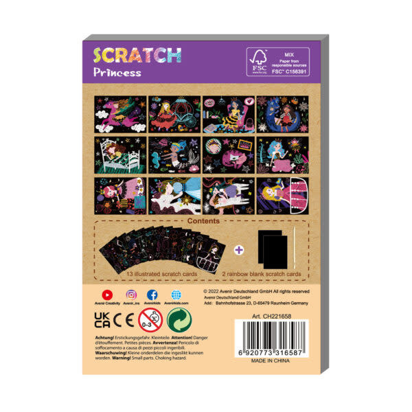 Avenir Mini Scratch Book: Princess
