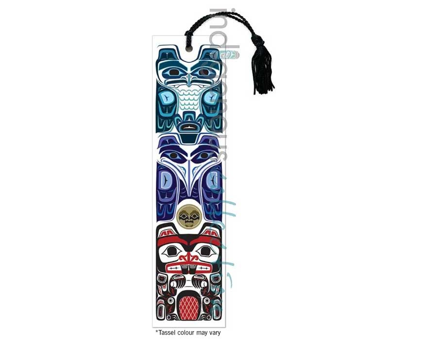 Indigenous Bookmark: Eagle, Raven, Beaver