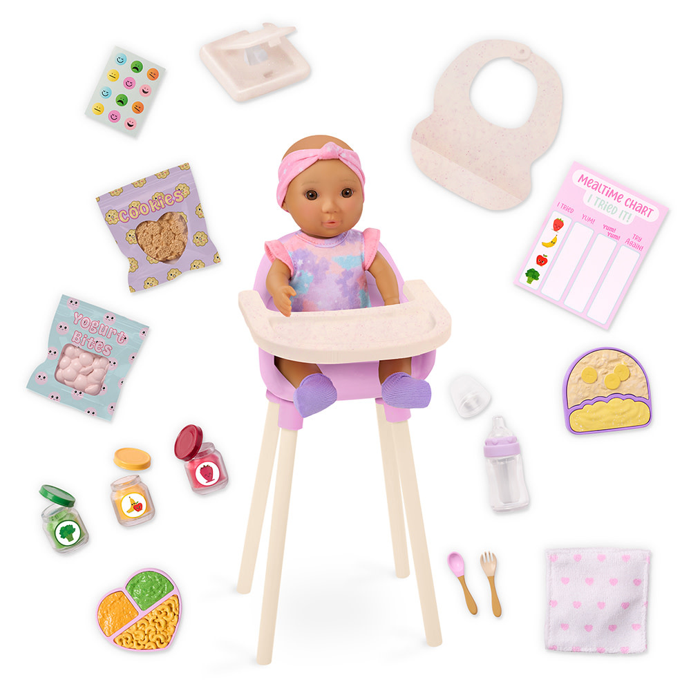 Our Generation Our Generation 18" Doll Accessories Little Sister Baby Emilia & Meatime Set