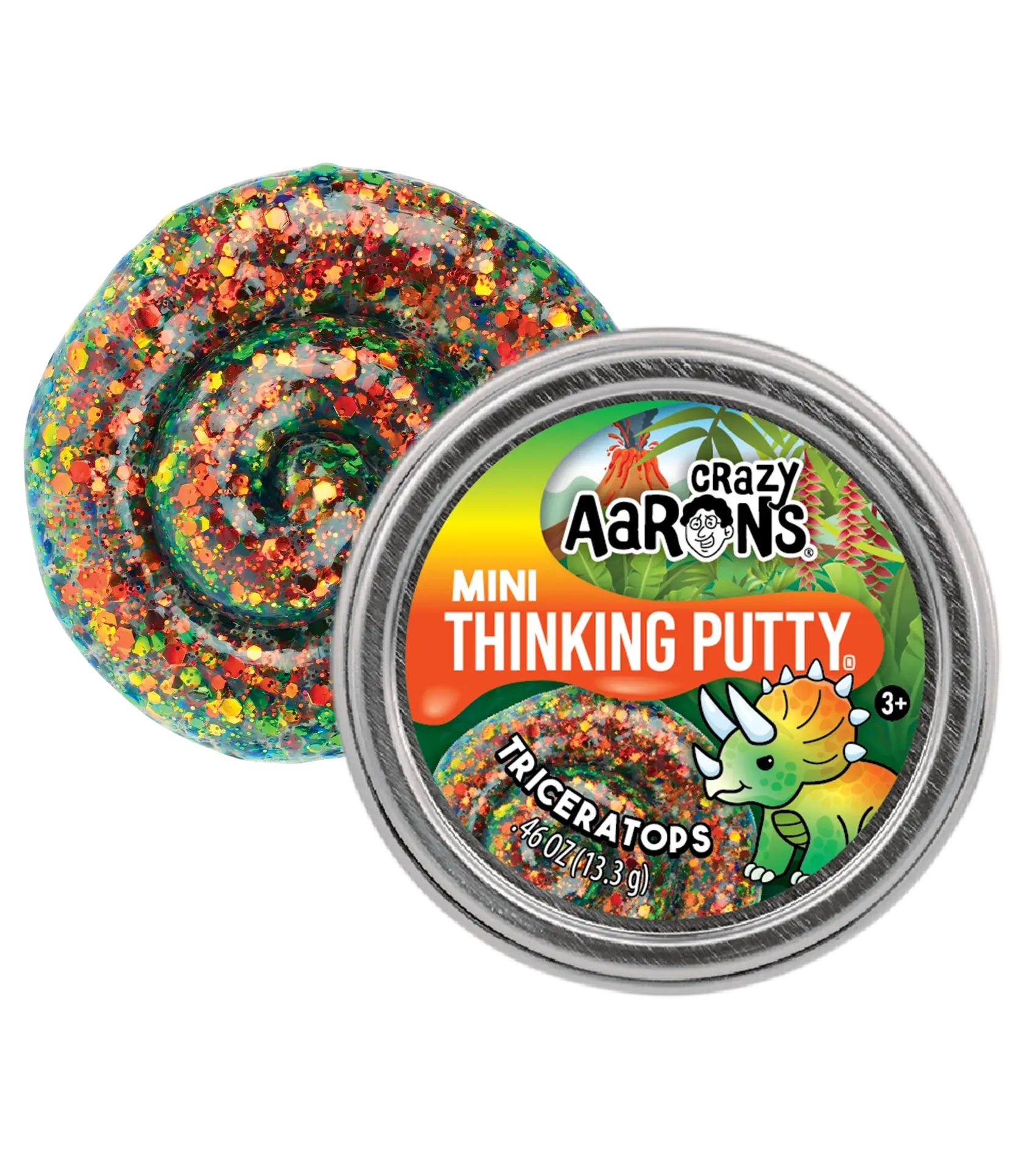 Crazy Aaron Crazy Aaron's Thinking Putty Mini Tin Triceratops