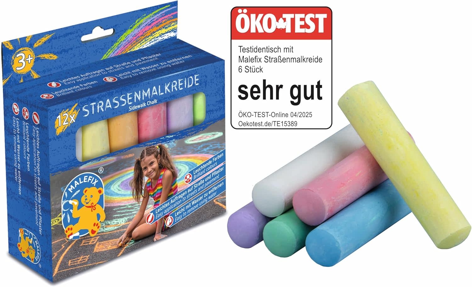 Pustefix Sidewalk Chalk: 12pc