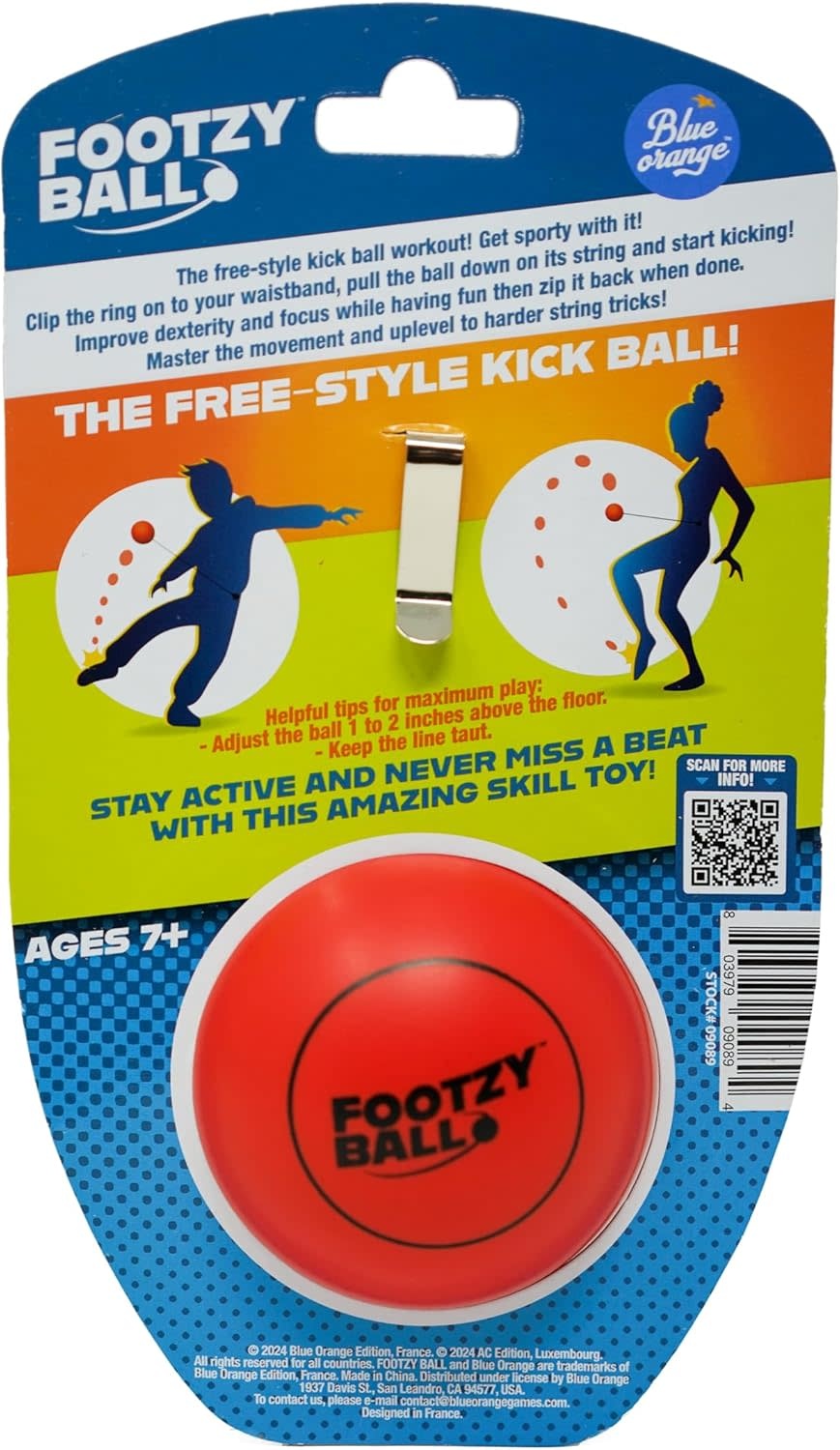 Blue Orange Footzy Ball
