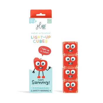 Glo Pals Water Activated Light-Up Cubes: Sammy Red 4pk