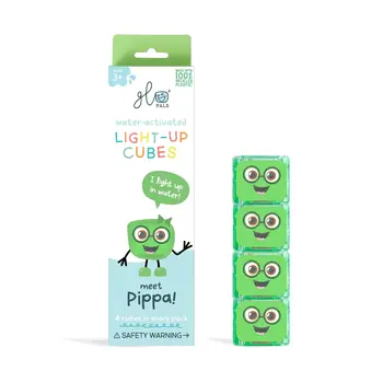Glo Pals Water Activated Light-Up Cubes: Pippa Green 4pk