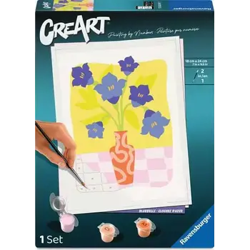 CreArt Adult Painting by Numbers: Lemon Bluebells