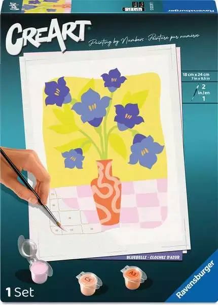 CreArt Adult Painting by Numbers: Lemon Bluebells