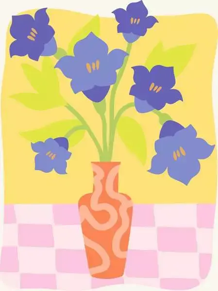 CreArt Adult Painting by Numbers: Lemon Bluebells
