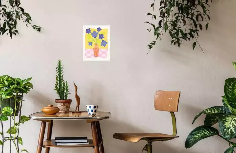 CreArt Adult Painting by Numbers: Lemon Bluebells