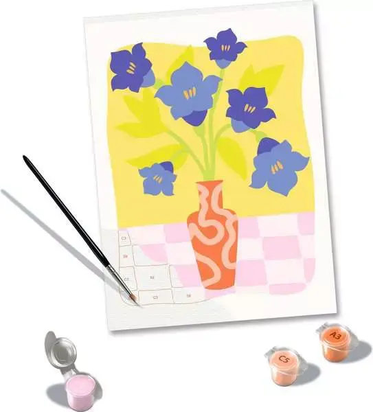 CreArt Adult Painting by Numbers: Lemon Bluebells