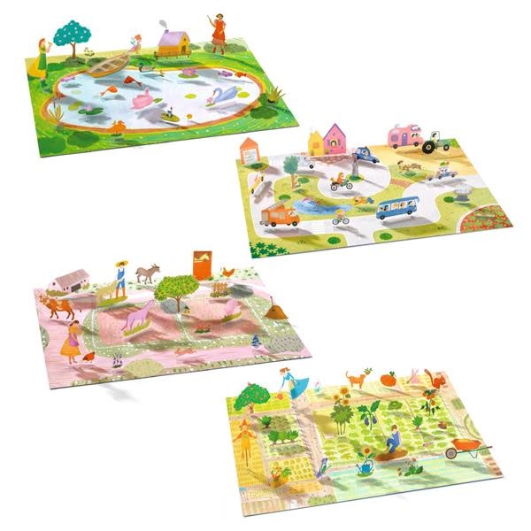Djeco Lift Up Stickers: Farm