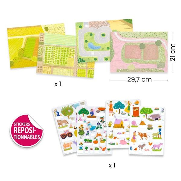 Djeco Lift Up Stickers: Farm