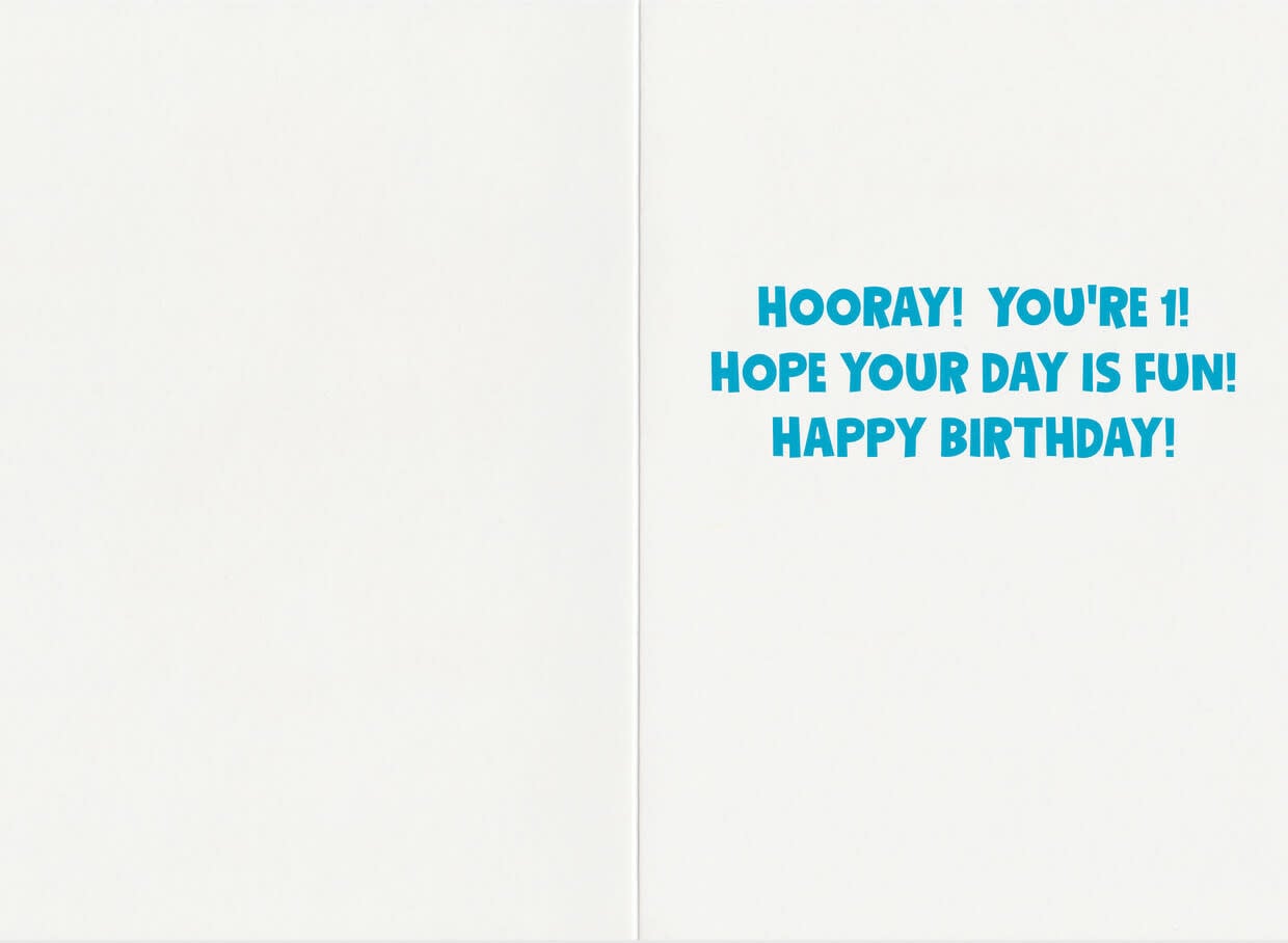 Birthday Card: Age 1 - Glitter Giraffe