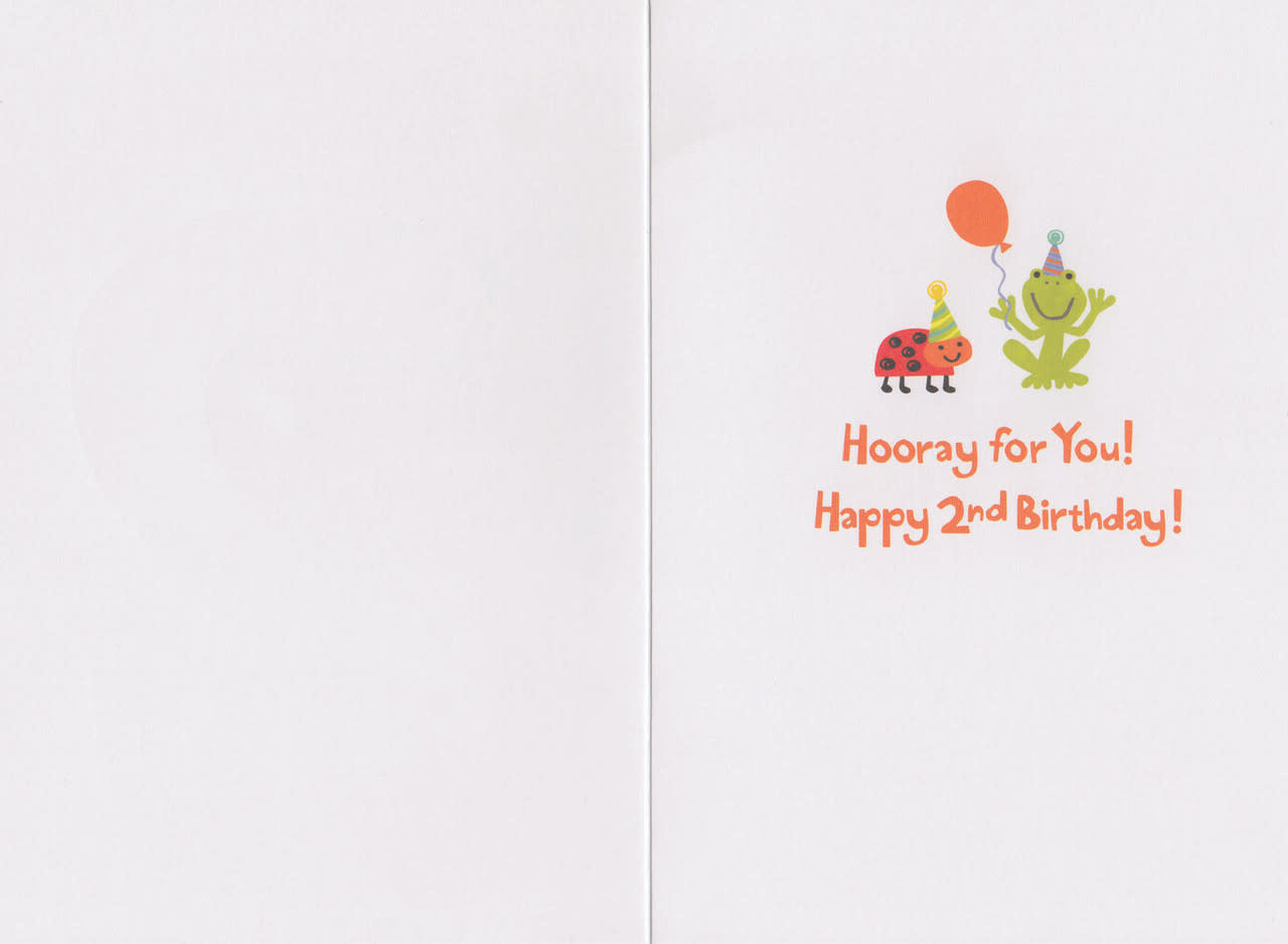 Birthday Card: Age 2 - Pattern Foil