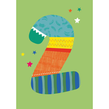 Birthday Card: 2nd Birthday Green