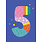 Birthday Card: 5th Birthday Blue/Purple