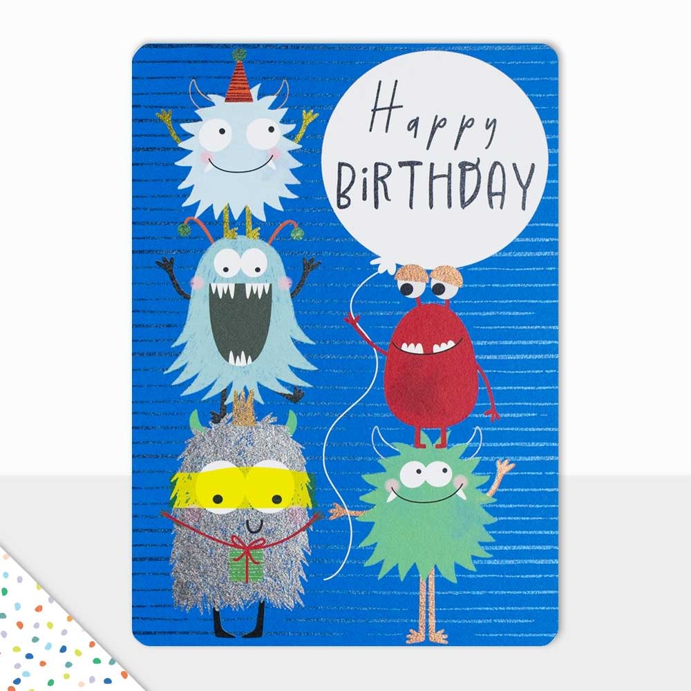 Birthday Card: Happy Birthday Monsters