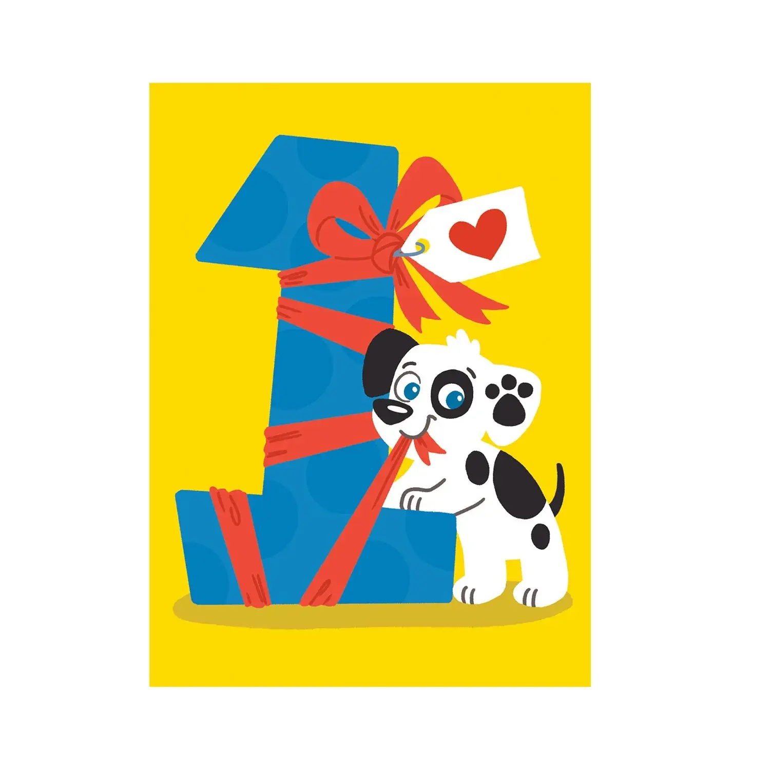 Birthday Card: Age 1 - Puppy