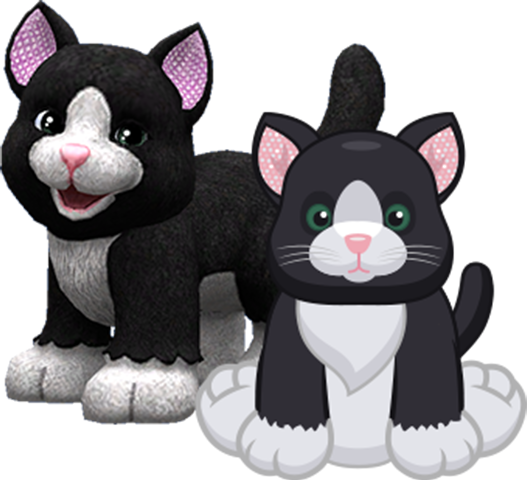 Ganz Webkinz Black and White Cat