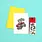 Pico Greeting Card with Tattoos - Monster Trucks