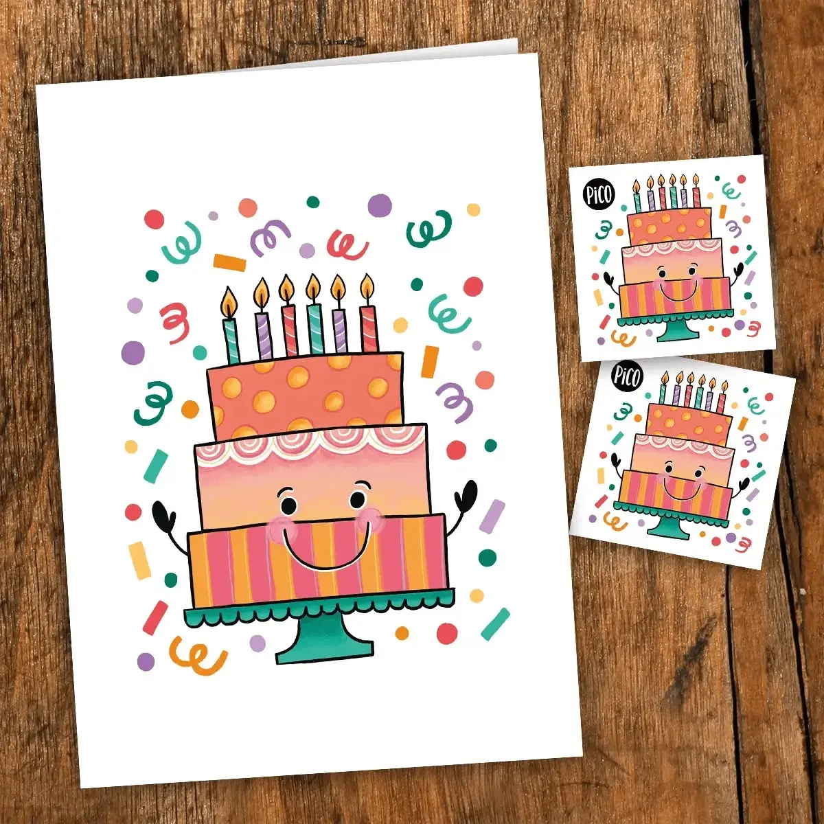 Pico Greeting Card with Tattoos - Happy Birthday