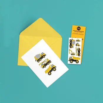 Pico Greeting Card with Tattoos - Trucks