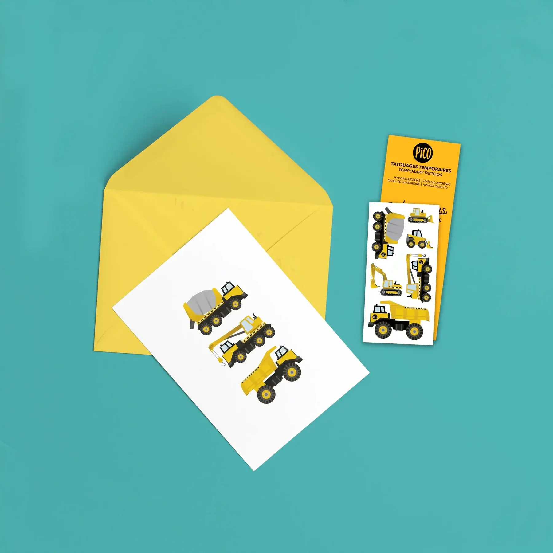 Pico Greeting Card with Tattoos - Trucks