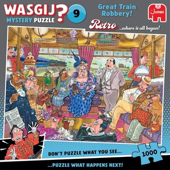 Wasgij Puzzle 1000pc Mystery Retro  #9 Great Train Robbery