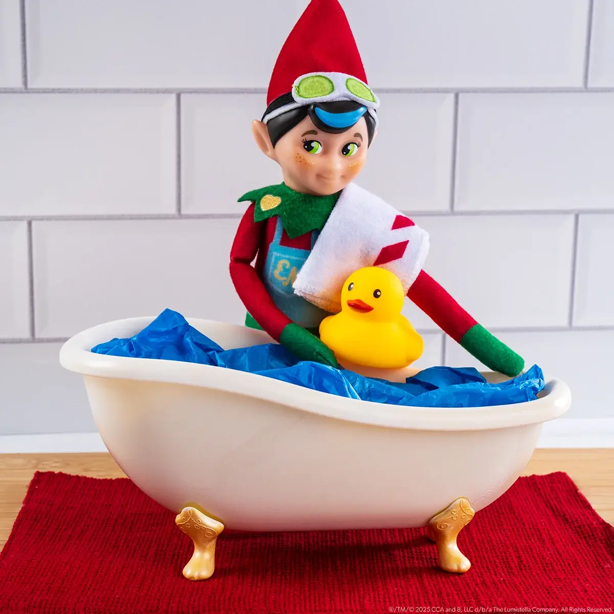 Elf on the Shelf Polar Props S'elf Care Set Bathtub
