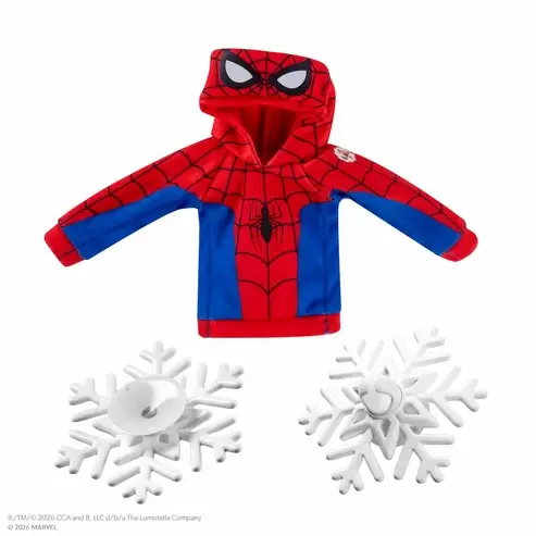 Elf on the Shelf Outfit Spider-Man Hoodie with Suction Cups