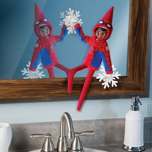 Elf on the Shelf Outfit Spider-Man Hoodie with Suction Cups