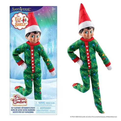 Elf on the Shelf Outfit Goonight, Sleep Bright PJ's