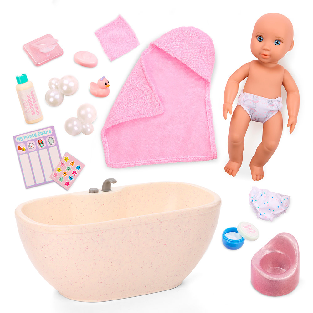 Our Generation Our Generation 18" Doll Accessories Little Sister Baby Lacy Bathtime Set