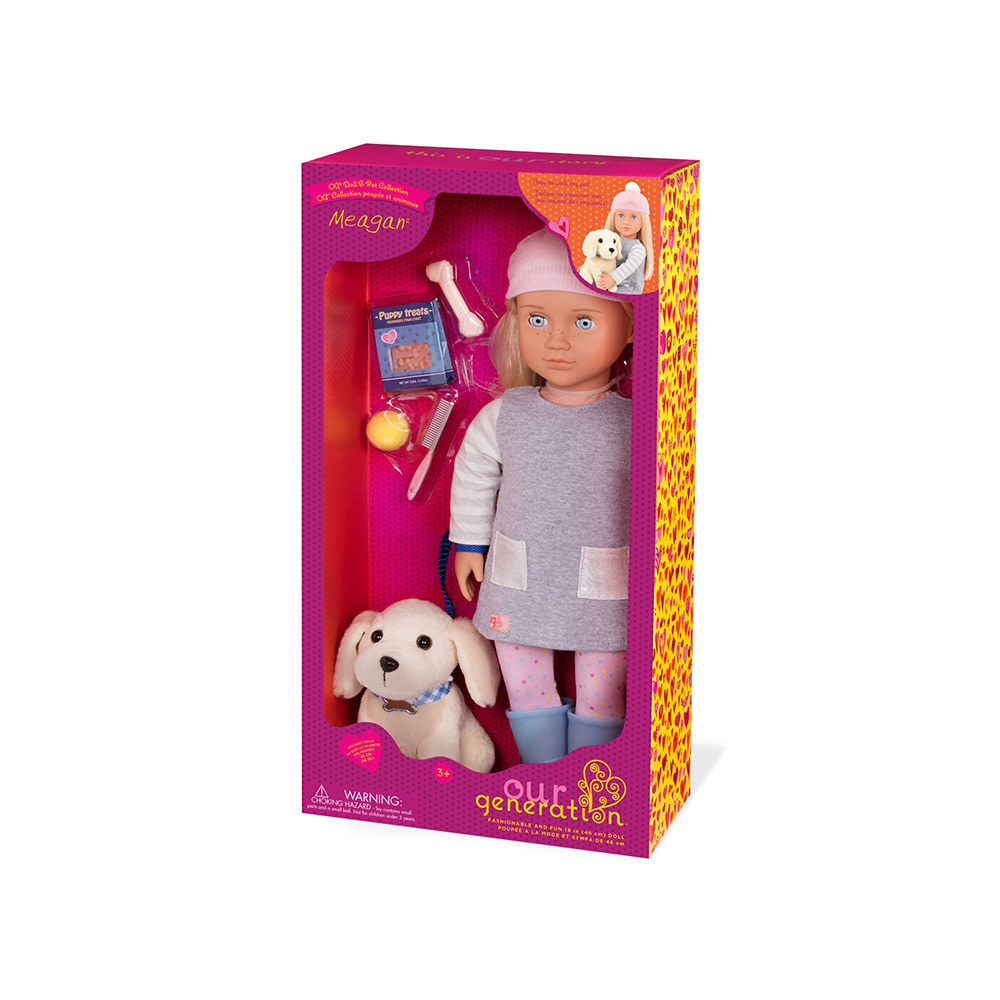 Our Generation Our Generation 18" Deluxe Doll & Pet Meagan and her Golden Retriever