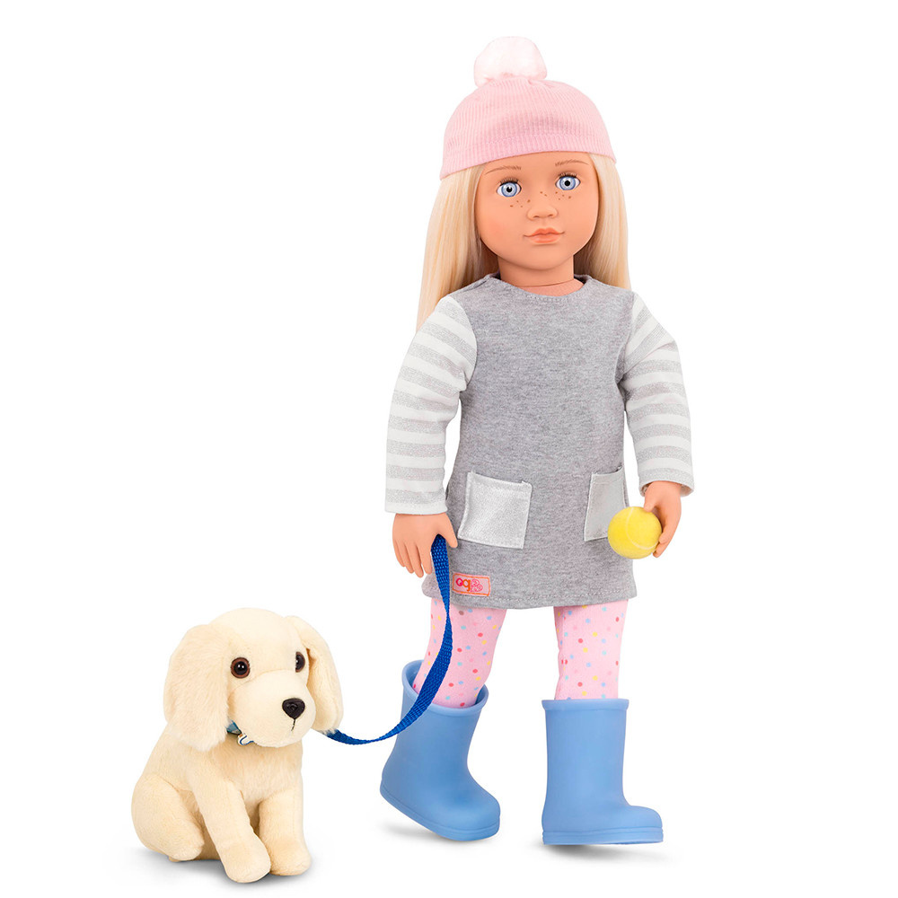 Our Generation Our Generation 18" Deluxe Doll & Pet Meagan and her Golden Retriever