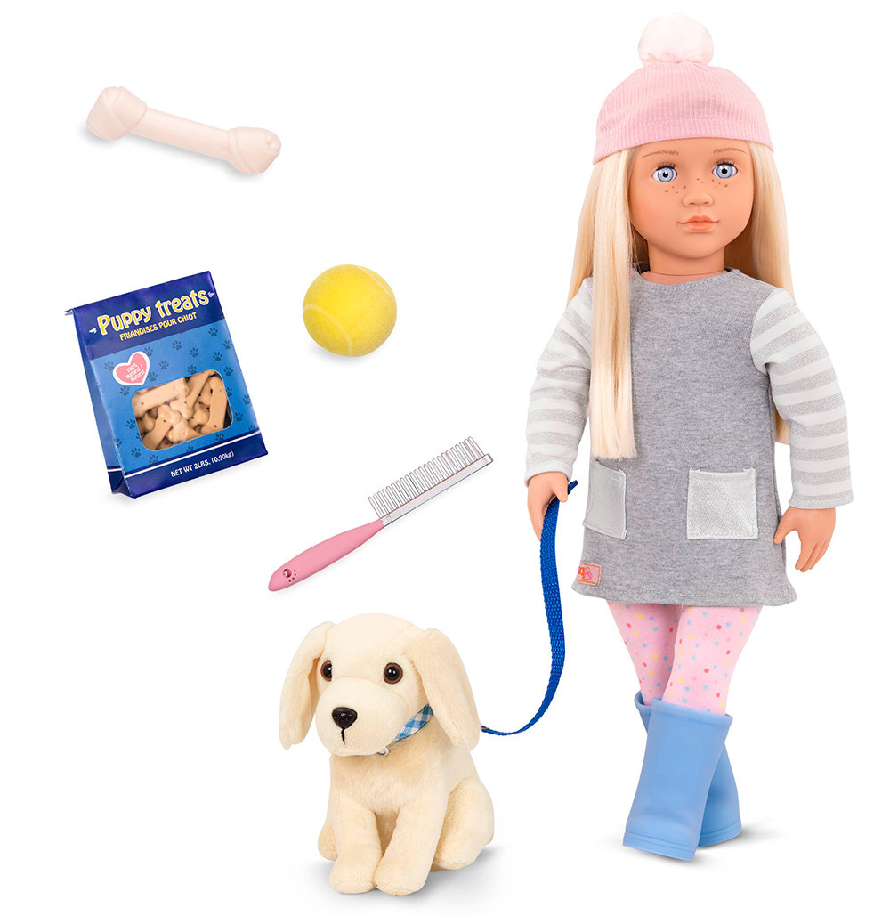 Our Generation Our Generation 18" Deluxe Doll & Pet Meagan and her Golden Retriever