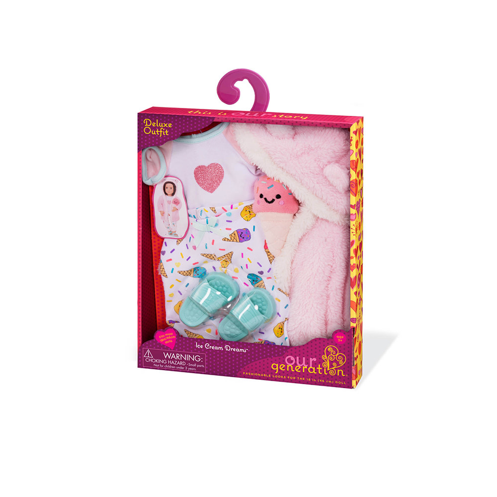 Our Generation Our Generation Doll Deluxe Outfit: Ice Cream Dreams Pyjamas with Bathrobe