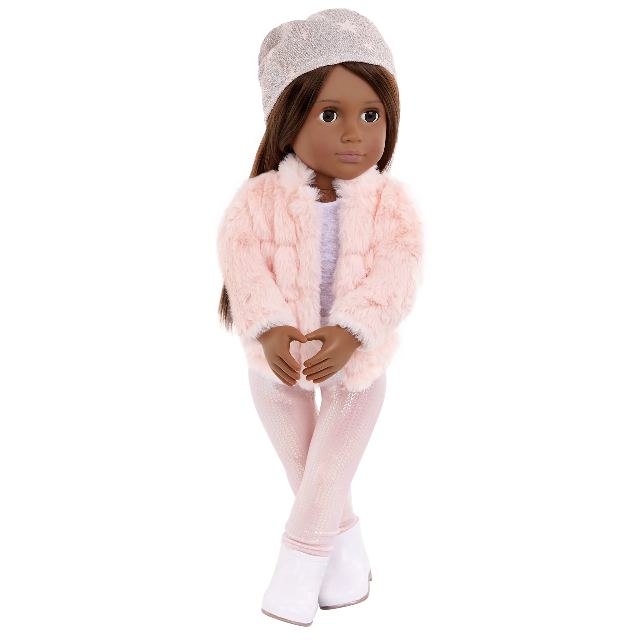 Our Generation Our Generation Doll Deluxe Outfit: Fancy & Furry Pink Fur Coat