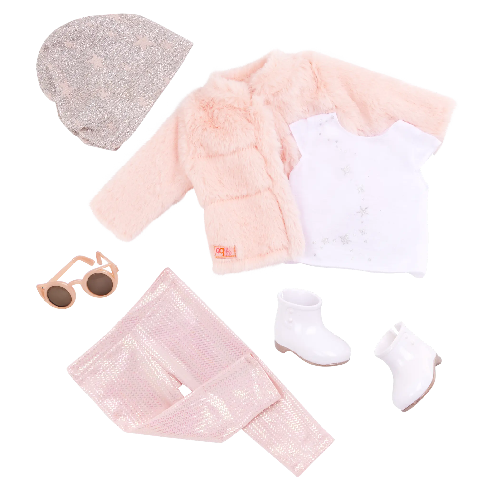 Our Generation Our Generation Doll Deluxe Outfit: Fancy & Furry Pink Fur Coat