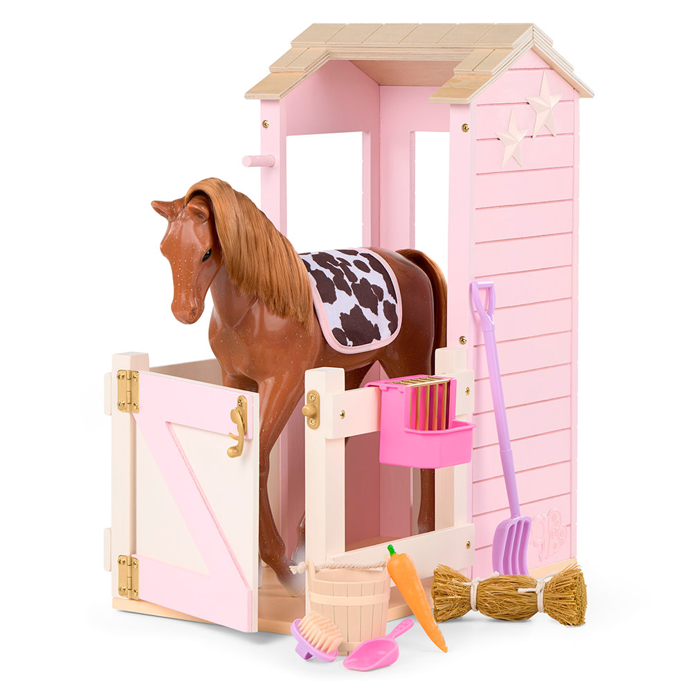 Our Generation Accessory Single Barn with Foal