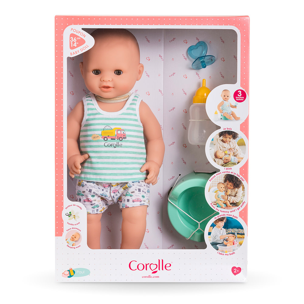 Corolle Doll Paul Drink & Wet Bath Doll 14"