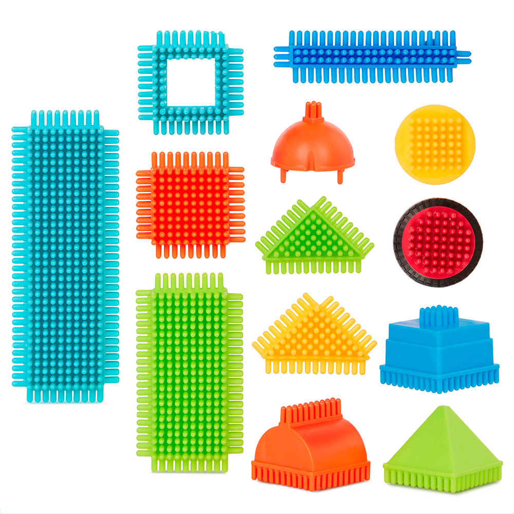 Battat Bristle Blocks Basic Builder Bucket 50pc