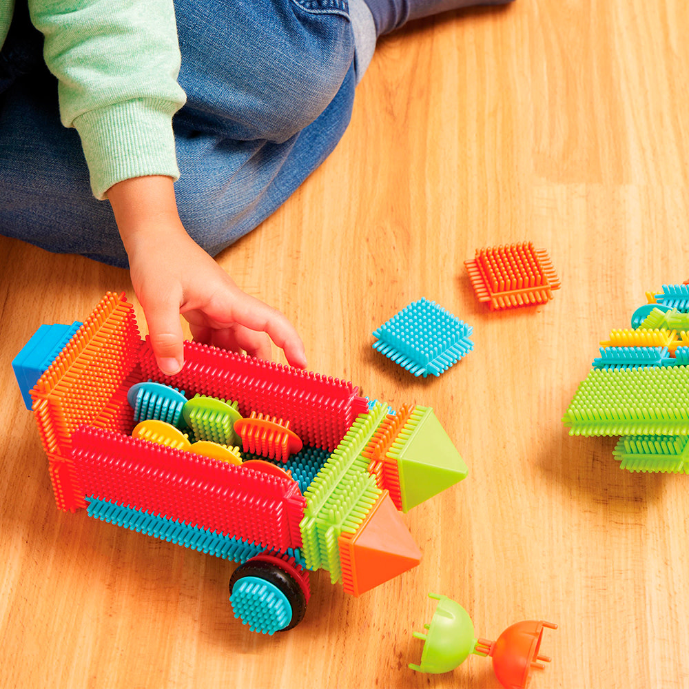 Battat Bristle Blocks Basic Builder Bucket 50pc