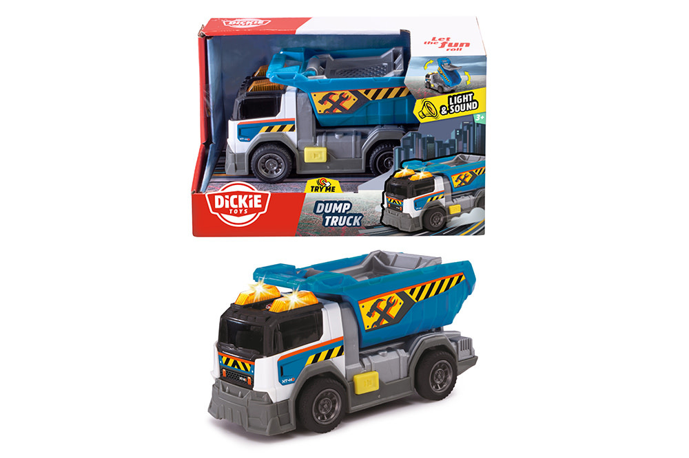 Dickie Lights & Sounds Dump Truck 15cm