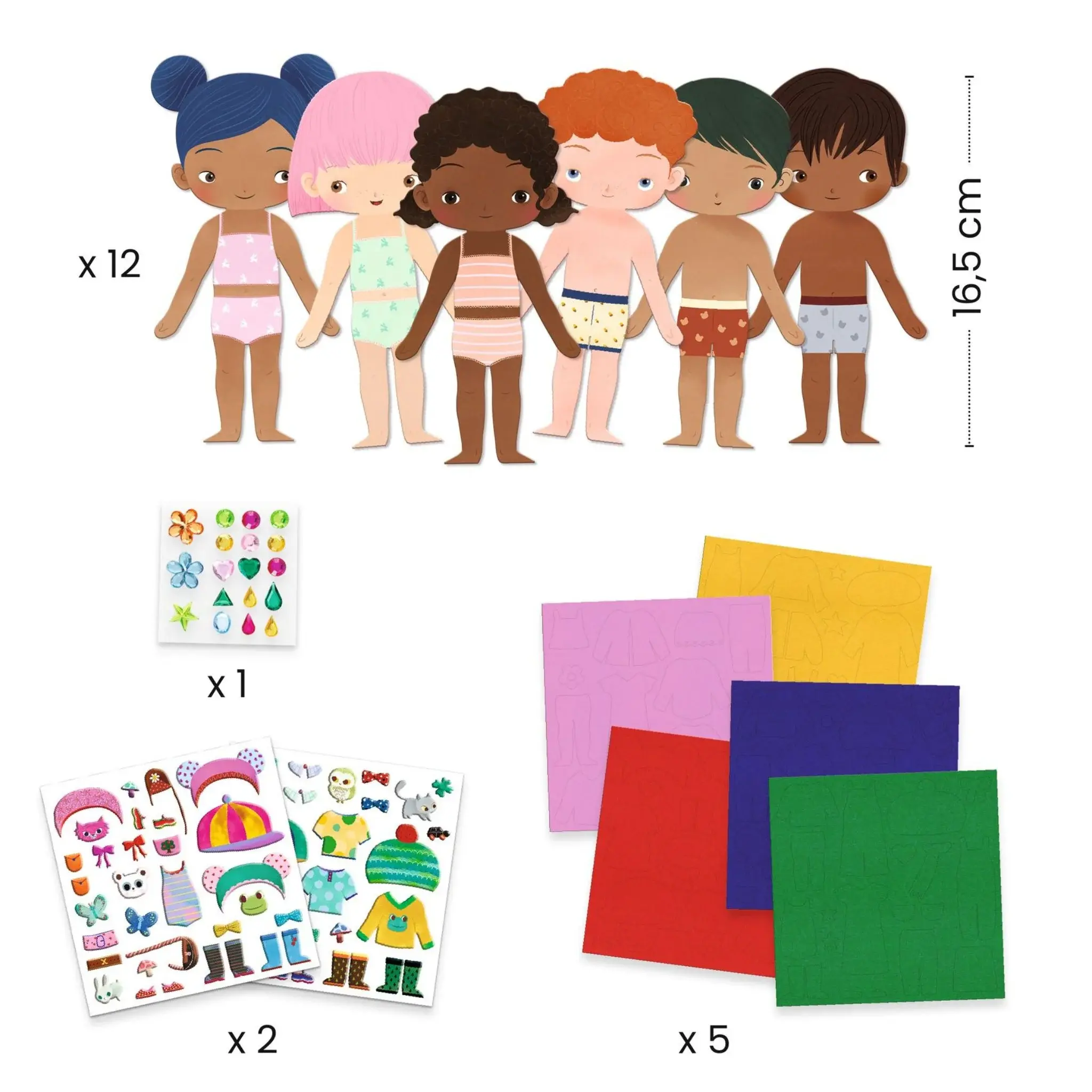 DJeco Djeco Felt Characters to Dress Up 3-6