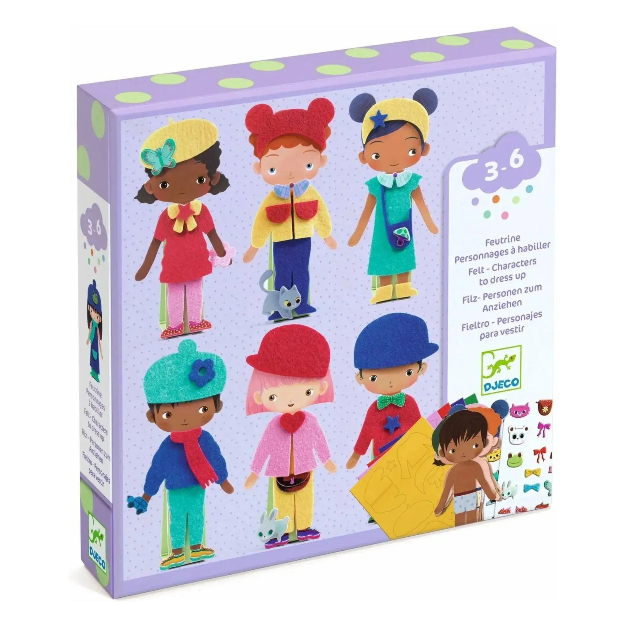DJeco Djeco Felt Characters to Dress Up 3-6