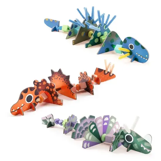 DJeco Djeco Craft Threading Terrible Dinos 3-6